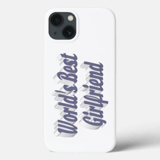 Girlfriend with gray typography Case-Mate iPhoneケース (裏面)