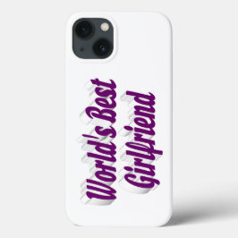Girlfriend with purple typography iPhone 13ケース