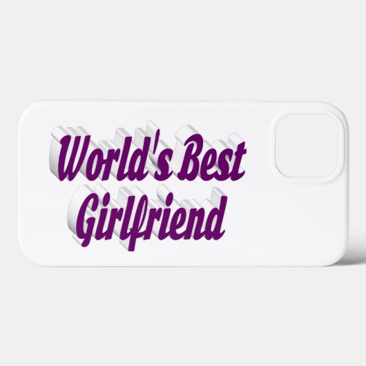 Girlfriend with purple typography Case-Mate iPhoneケース (裏面 (横))