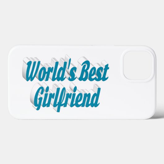 Girlfriend with sky blue typography Case-Mate iPhoneケース (裏面 (横))