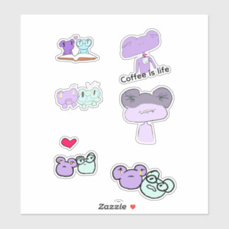 Girlie the frog sticker sheet シール