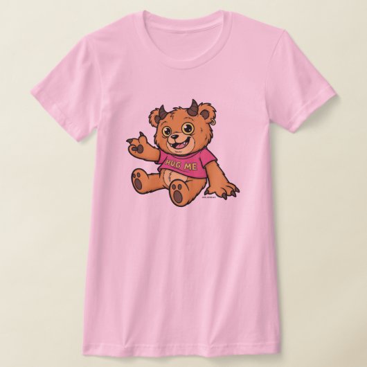 GirlieWear テディベア Hug Me Tシャツ (レイダウン)