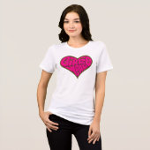 GirlieWear Heart トライブレンドTシャツ (正面全面)