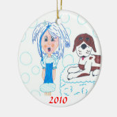 GirlInBlue-StBernard 2010年 セラミックオーナメント (左)