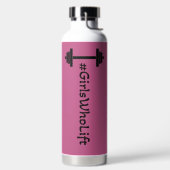 #Girlsバーベルのウォーターボトルを持ち上げる人 ウォーターボトル (左面)