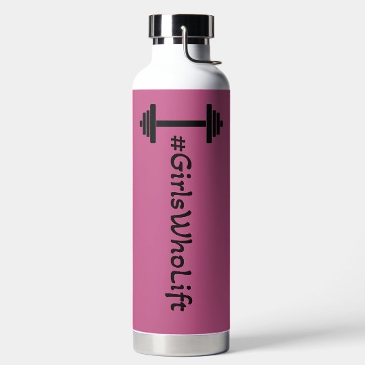 #Girlsバーベルのウォーターボトルを持ち上げる人 ウォーターボトル (左面)