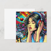 Girl's 聞 to Music on Headphones サイケデリック (正面/裏面)