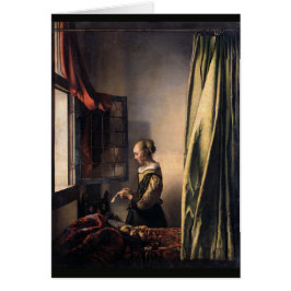 Girl's 読 Letter at Open Window by Vermeer