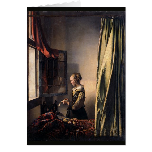 Girl's 読 Letter at Open Window by Vermeer (正面)
