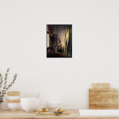 Girl's 読 Letter at Open Window by Vermeer ポスター (キッチン)