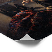 Girl's 読 Letter at Open Window by Vermeer ポスター (角)