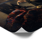 Girl's a 読 Letter at an Open Window by Vermeer ポスター (角)