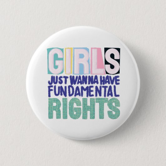 Girls And Fundamental Rights 缶バッジ (正面)