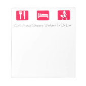 Girl's Annual WeekendショッピングTrip To Doリスト ノートパッド (正面)