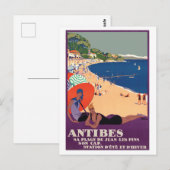 Girls at Antibesビーチ，フランスフランスの, Riviera ポストカード (正面/裏面)