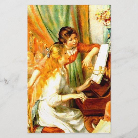 Girls at the Piano Stationery紙 便箋 (正面)