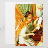 Girls at the Piano Stationery紙 便箋 (正面/裏面)