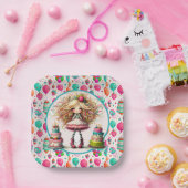 Girls Birthday ペーパープレート (パーティー)