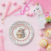 Girl's Birthday Party | Mouse & Cupcake ペーパープレート (パーティー)