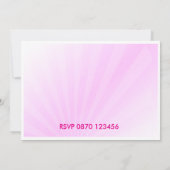 Girls Birthday Pink Party Photo Invitation 招待状 (裏面)