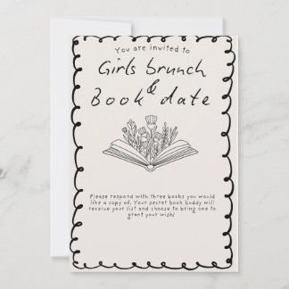 Girls Book Date invite 招待状