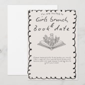 Girls Book Date invite 招待状 (正面/裏面)