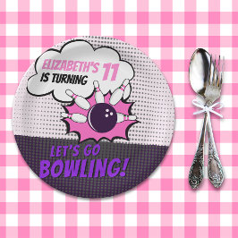 Girls' Bowling Birthday Bash ペーパープレート