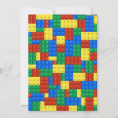 Girls Bricks Colorful Pool Birthday Party Invitati 招待状 (裏面)