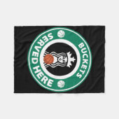 Girls Bysketbyll Fun Logo Serving Buckets Great Te フリースブランケット (正面(横))