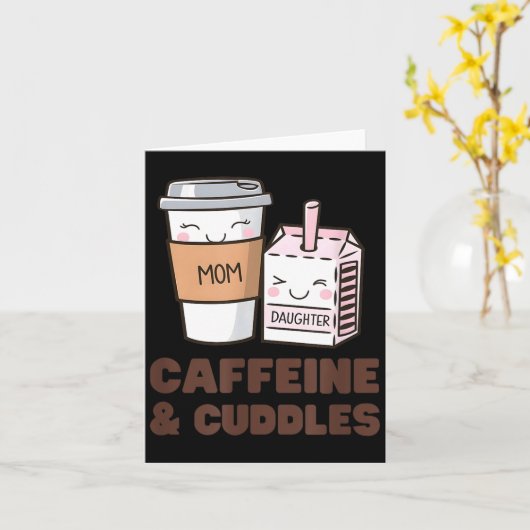Girls Caffeine &amp; Cuddles Twinning Coffee Juice カード (黄色い花)
