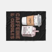Girls Caffeine & Cuddles Twinning Coffee Juice フリースブランケット (正面(横))