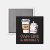 Girls Caffeine &amp; Cuddles Twinning Coffee Juice マグネット (正面/裏面)