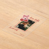 Girls Cherry Sweet 16th Birthday Invitation アクリル招待状 (レイダウン)