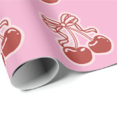 Girls Cherry Sweet 16th Birthday Invitation ラッピングペーパー (ロールコーナー)