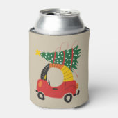 Girls Christmas Tree Kids Ugly Xmas Truck  缶クーラー (缶正面)