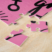 Girls Clituary:シームレスなファッションパターン ジグソーパズル (側面)