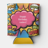 Girls’ Colorful Pop Art Birthday Party 缶クーラー (正面)