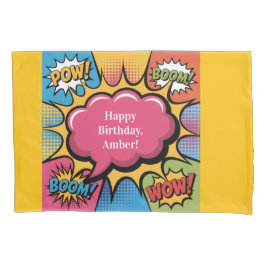 Girls’ Colorful Pop Art Birthday Party Gift 枕カバー