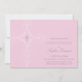 Girl's Confirmation招待状(クロス付きエレガント) 招待状 (正面)