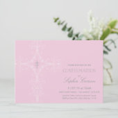 Girl's Confirmation招待状(クロス付きエレガント) 招待状 (スタンド正面)