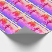 Girls Cross Country Running Rainbow ラッピングペーパー (角)