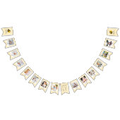 Girls Cute 1st Bee Day Birthday Milestone Photo バンティングフラッグ (全)