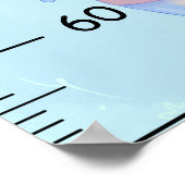 Girls Cute Dolphin Growth Chartメトリック ポスター (角)