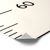 Girls Cute Feather Growth Chartメトリック ポスター (角)