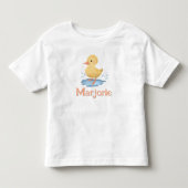 Girls Cute Kawaii Duckling Summer Farm トドラーTシャツ (正面)