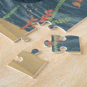 Girls Cute Night Ocean & Whimsical Orca Kids ジグソーパズル (側面)