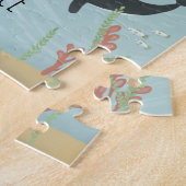 Girls Cute Ocean Orca and Whale Kids ジグソーパズル (側面)