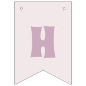 Girls Cute Pink Unicorn Birthday バンティングフラッグ (第2の旗)