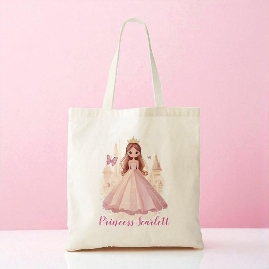 Girls Cute Princess Personalised Tote Bag トートバッグ