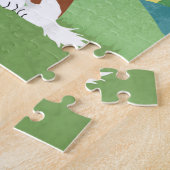 Girls Cute Springer Spaniel Dog Cartoon Kids ジグソーパズル (側面)